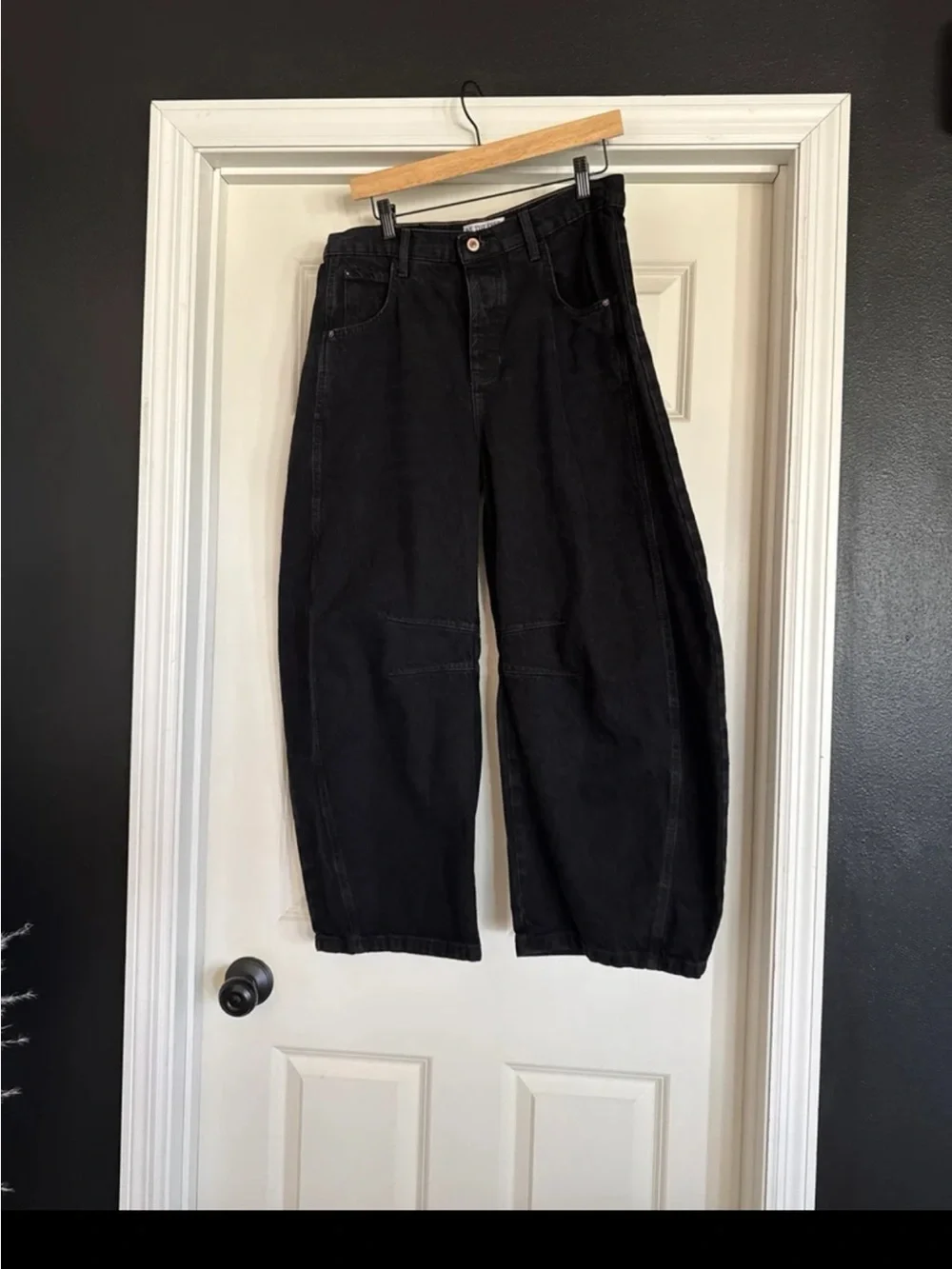 FREE PEOPLE WE THE FREE GOOD LUCK MID RISE BARREL JEAN - SOUNDWAVE 7503 
size 29 - Picture 7 of 12